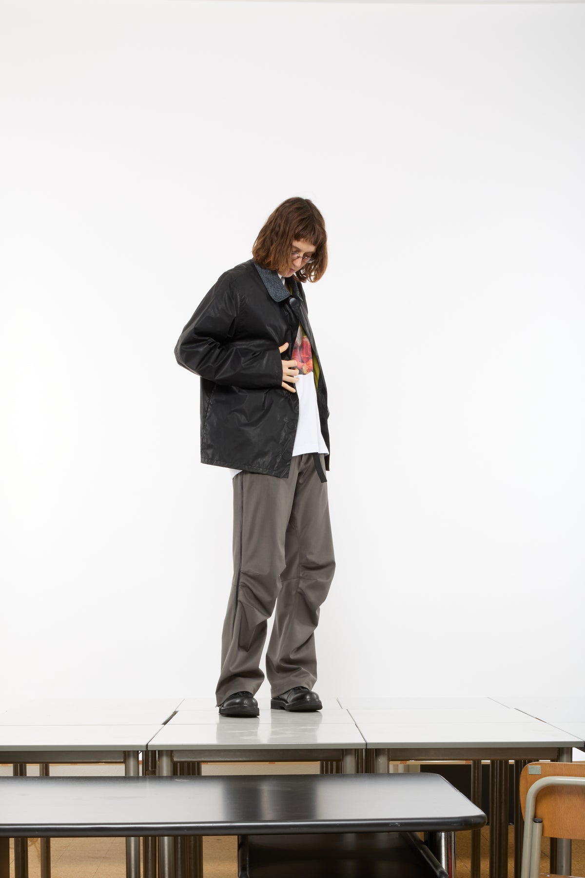 SPINN ALPHA® COLLAR OVERSHIRT - BLACK