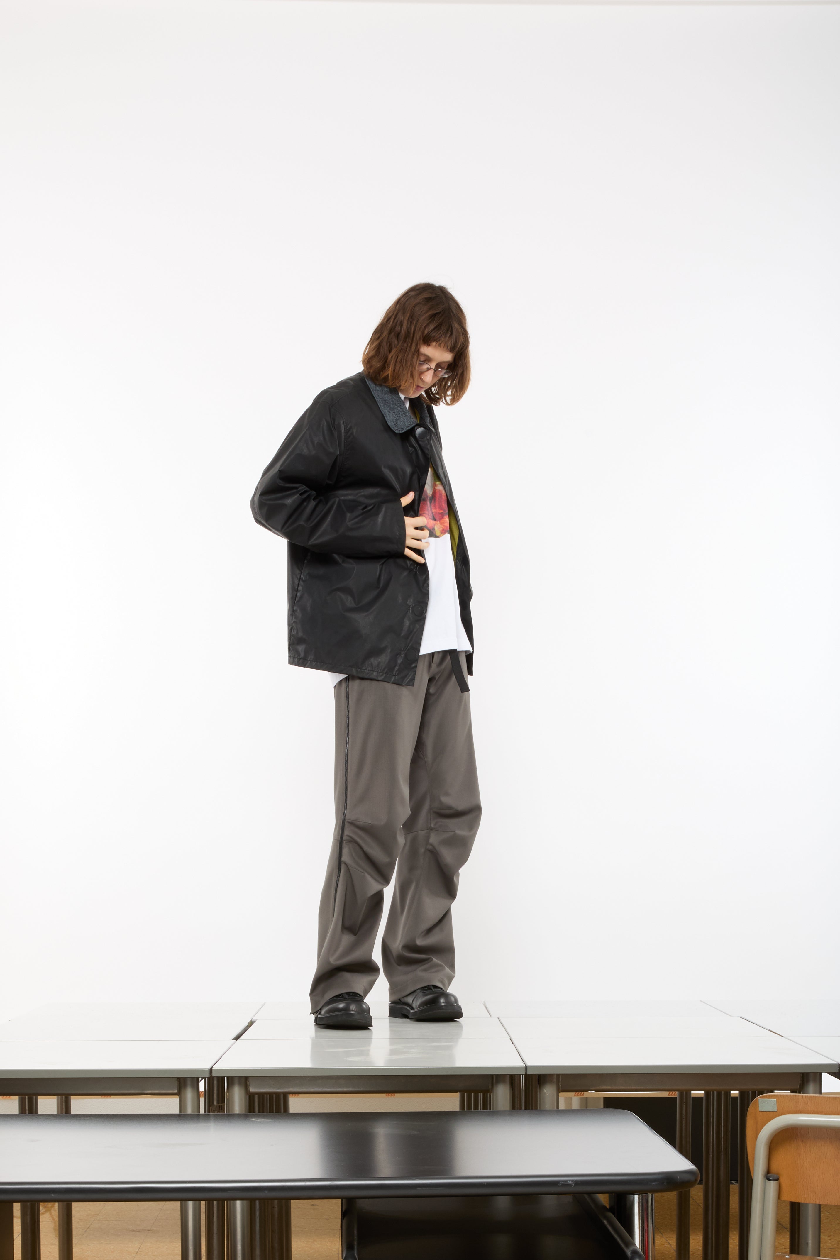 SPINN ALPHA® COLLAR OVERSHIRT - BLACK