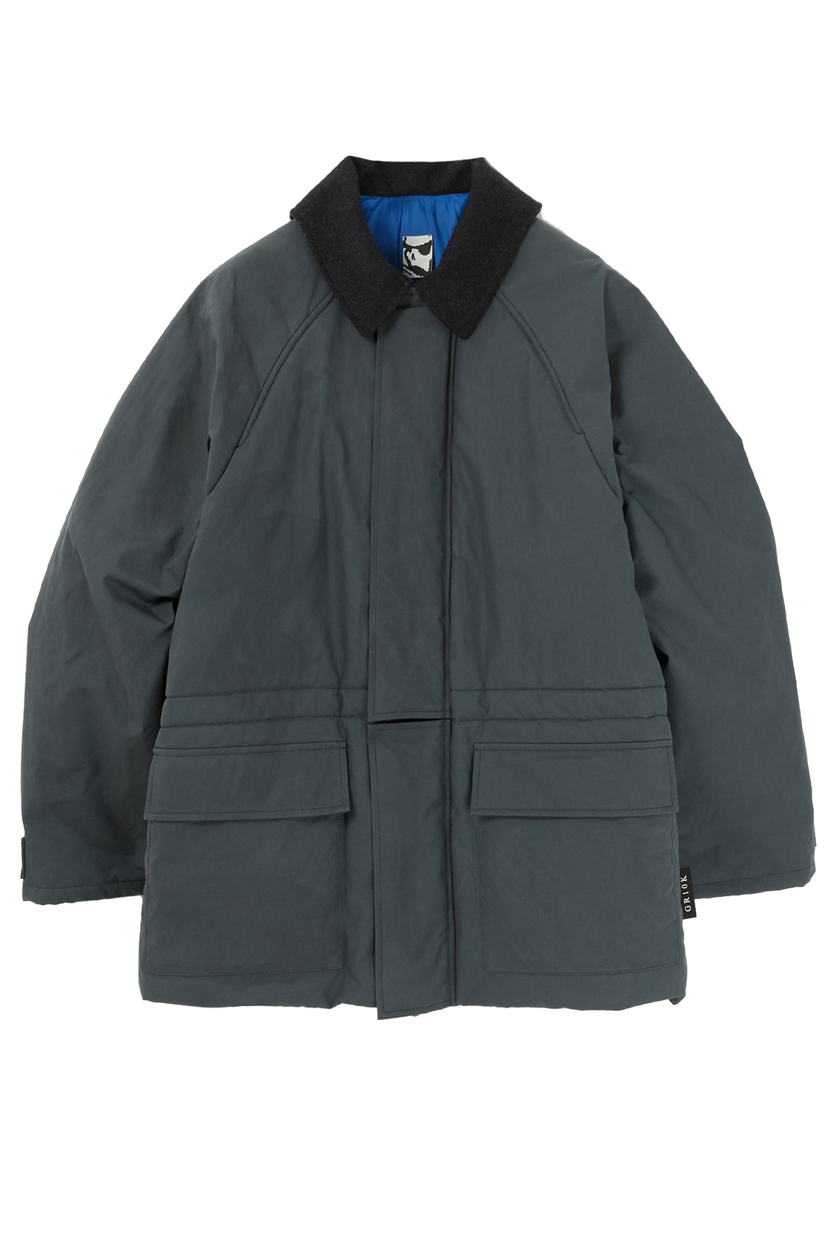 WAXED PADDED PARKA - CHARCOAL – GR10K