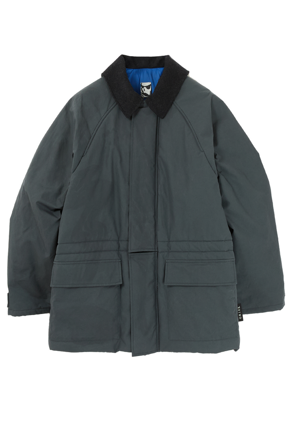 WAXED PADDED PARKA - CHARCOAL