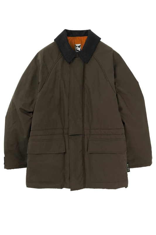 WAXED PADDED PARKA - SOIL BROWN