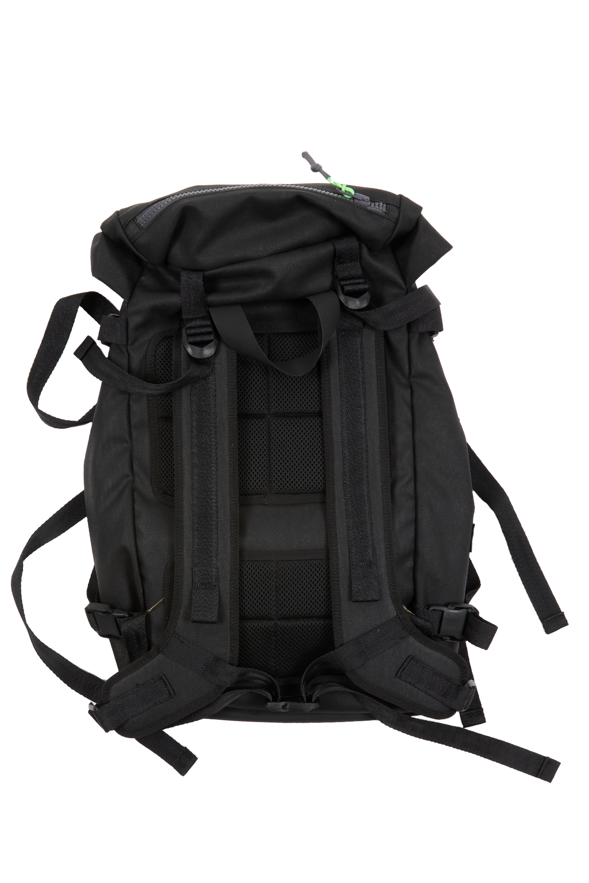 COATED ZIPPED BACKPACK - BLACK