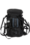 COATED ZIPPED BACKPACK - BLACK