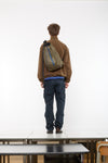 COATED CROSS BODY BAG - BLACK