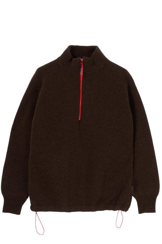 FELTED HIGH NECK - DARK BROWN