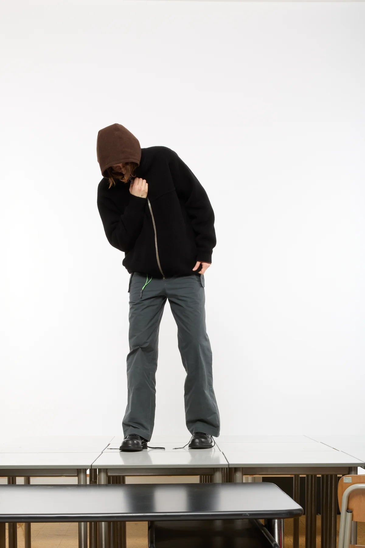 FELTED JACKET - BLACK