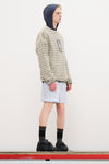 CHECKED LONGSLEEVE KNIT - SAND