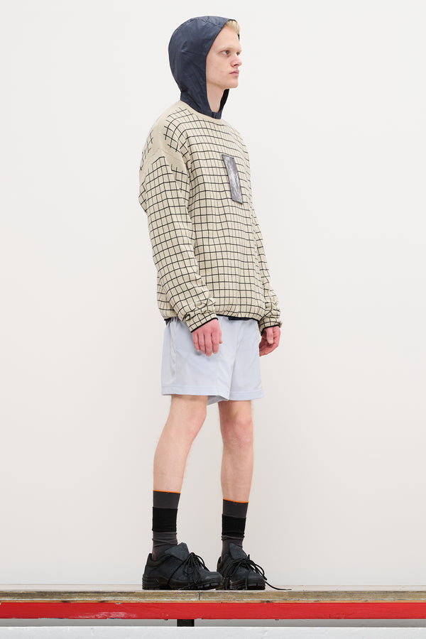 CHECKED LONGSLEEVE KNIT - SAND