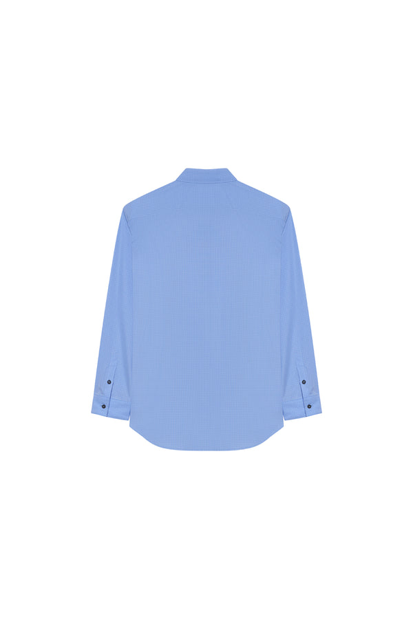 GR10K 21000 REPLICATED L/S SHIRT SEASONAL -  CHECK LIGHT BLU