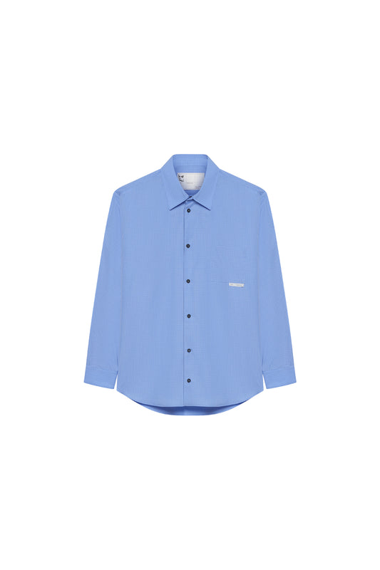 GR10K 21000 REPLICATED L/S SHIRT SEASONAL -  CHECK LIGHT BLU