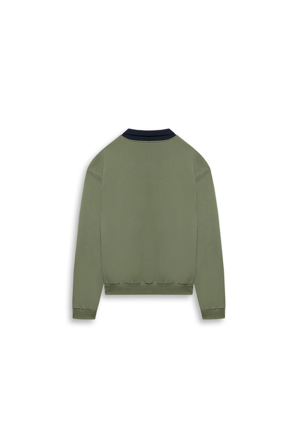 GR10K 30001 REPLICATED POLO SWEATSHIRT SEASONAL -  SAGE GREEN