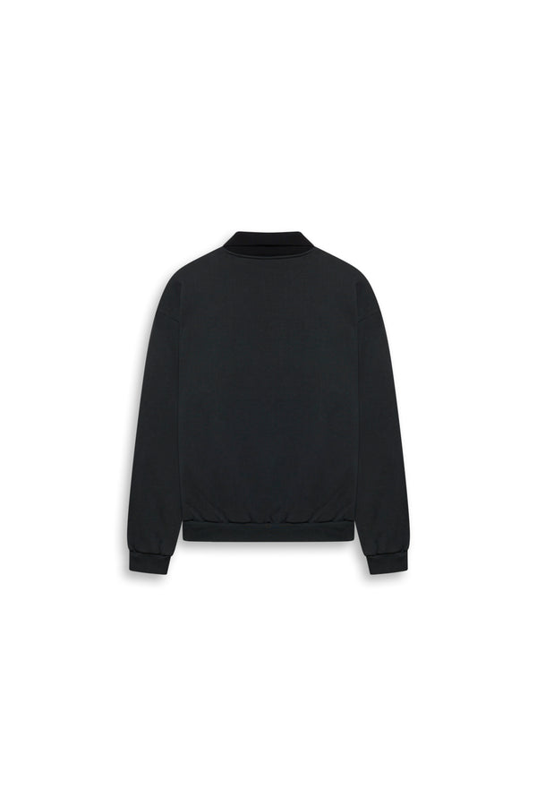 GR10K 30001 REPLICATED POLO SWEATSHIRT -  PHANTOM BLACK