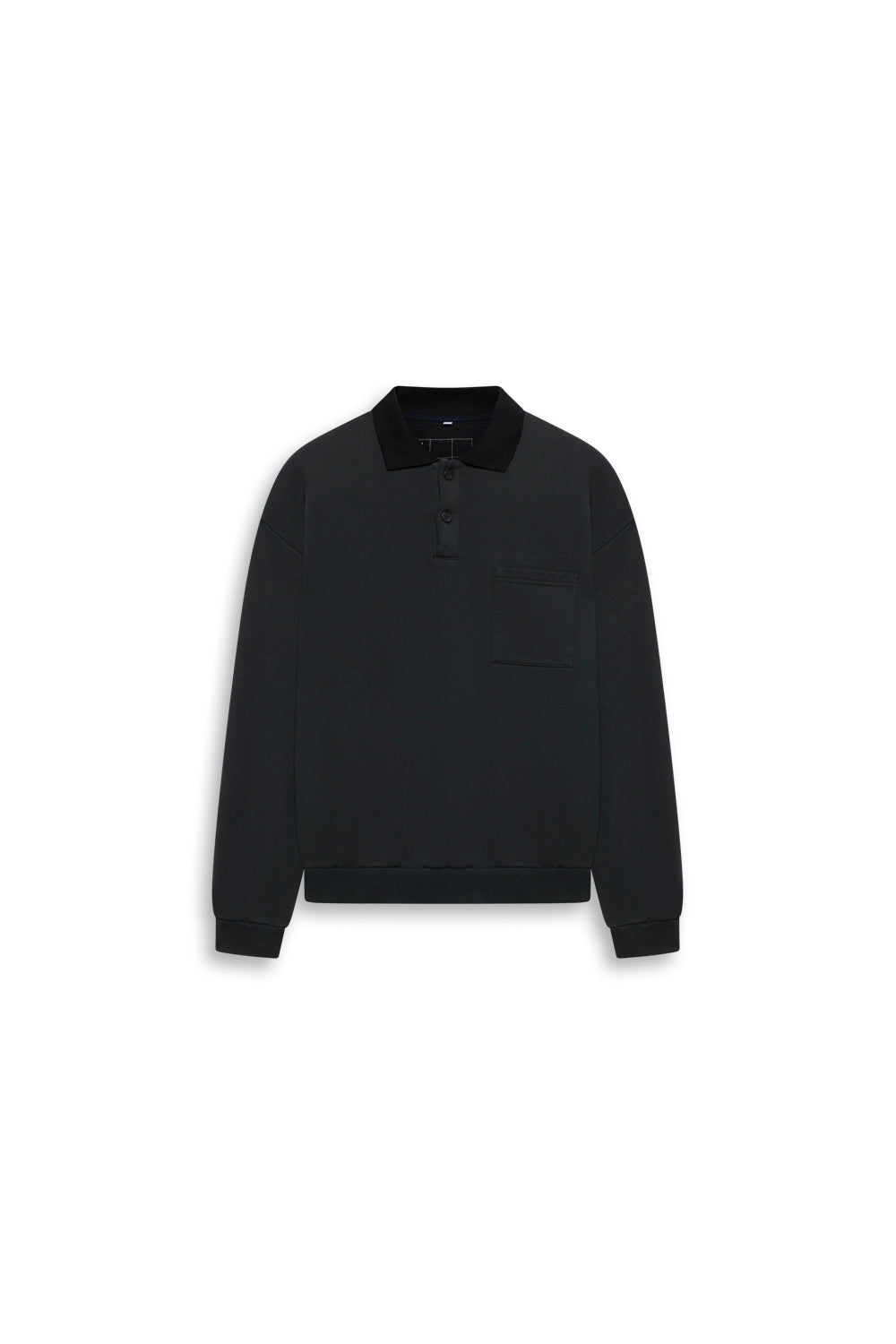 GR10K 30001 REPLICATED POLO SWEATSHIRT -  PHANTOM BLACK