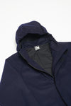 WOOL CLOTH COAT - BLUE NAVY