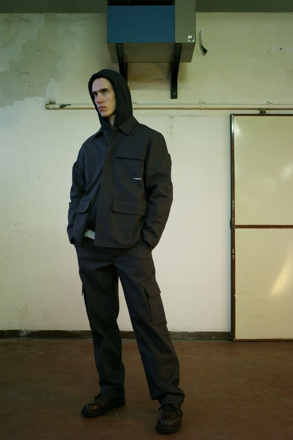 GR10K REPLICATED 10001 CARGO TROUSERS - BLACK