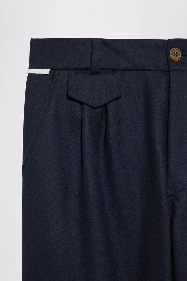 GR10K REPLICATED 10005 PLEATED TROUSERS - NAVY