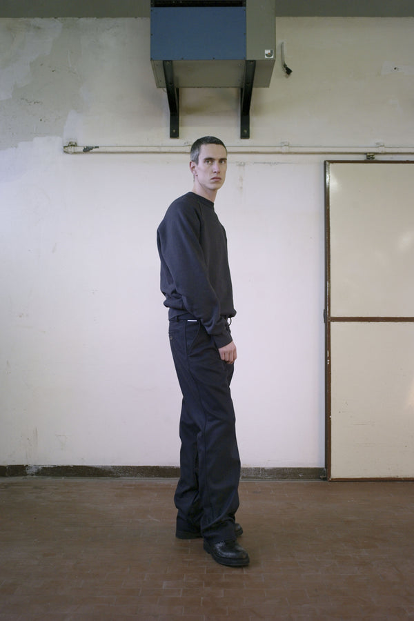 GR10K REPLICATED 10005 PLEATED TROUSERS - NAVY