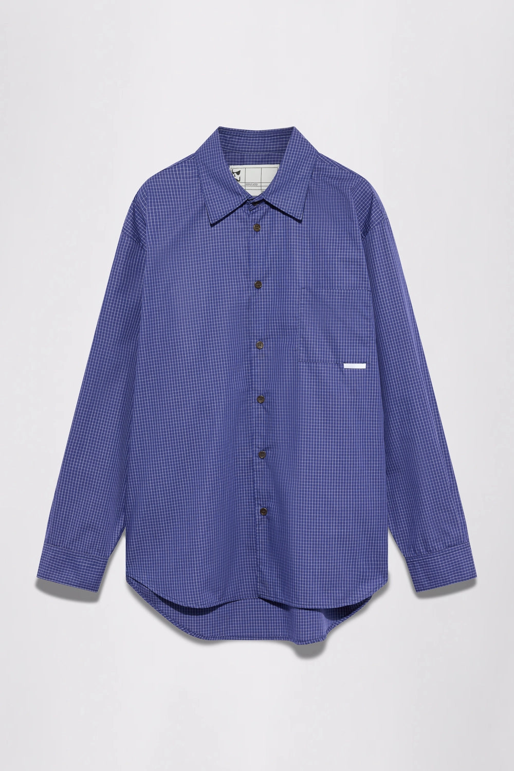 GR10K REPLICATED 21000 LONG SLEEVE SHIRT - MICRO CHECK NAVY