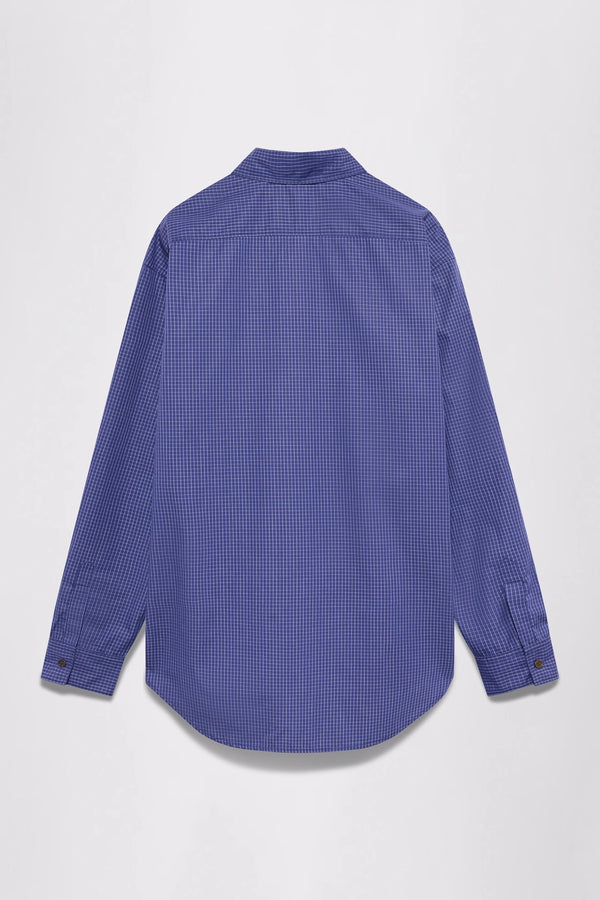 GR10K REPLICATED 21000 LONG SLEEVE SHIRT - MICRO CHECK NAVY