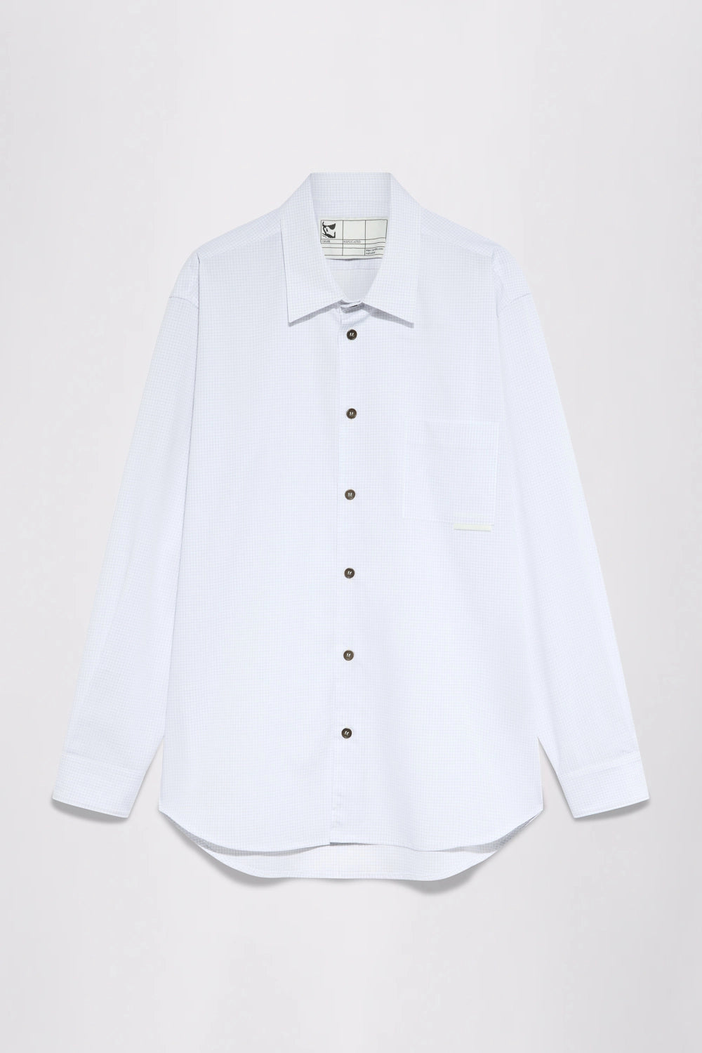 GR10K REPLICATED 21000 LONG SLEEVE SHIRT - MICRO CHECK WHITE