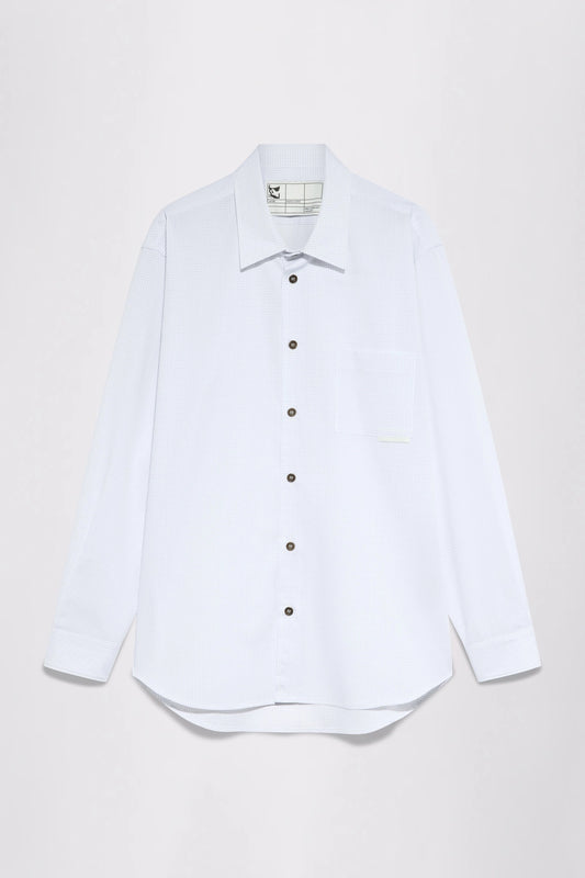 GR10K REPLICATED 21000 LONG SLEEVE SHIRT - MICRO CHECK WHITE