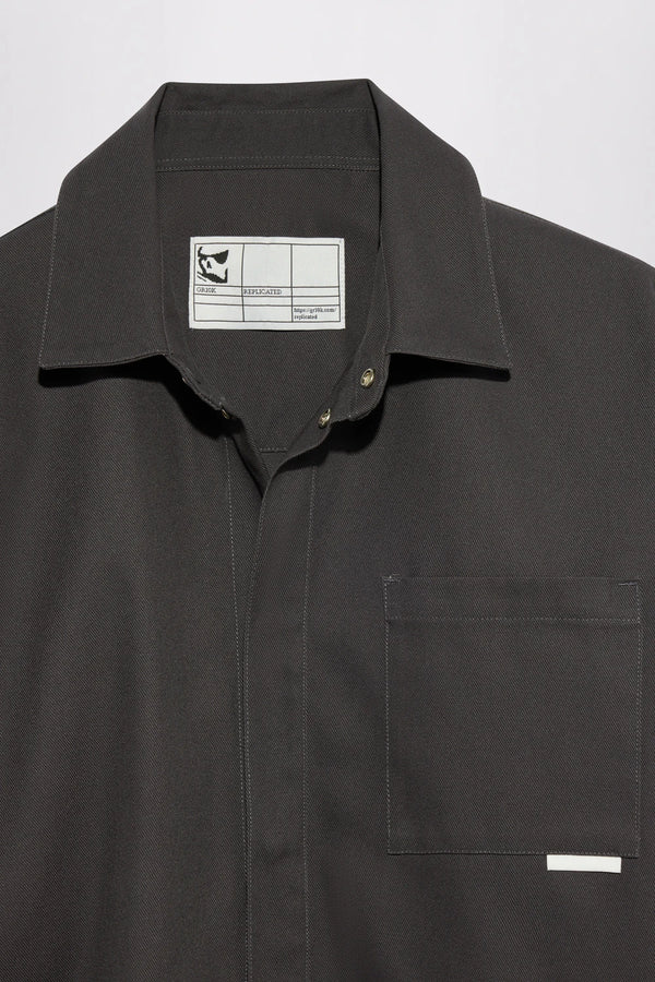 GR10K REPLICATED 25000 SNAP BUTTON OVERSHIRT - CHARCOAL