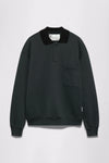 GR10K REPLICATED 30001 HEAVYWEIGHT POLO SWEATSHIRT - BLACK