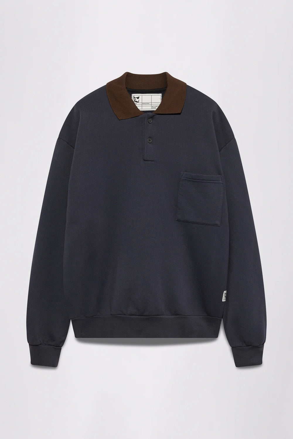 GR10K REPLICATED 30001 HEAVYWEIGHT POLO SWEATSHIRT - NAVY