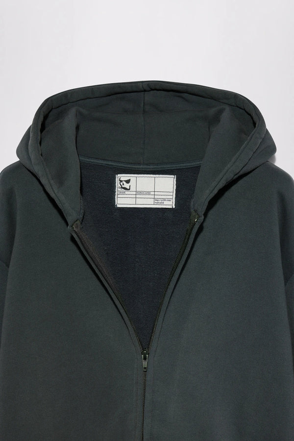 GR10K REPLICATED 35000 ZIP HOODIE - BLACK