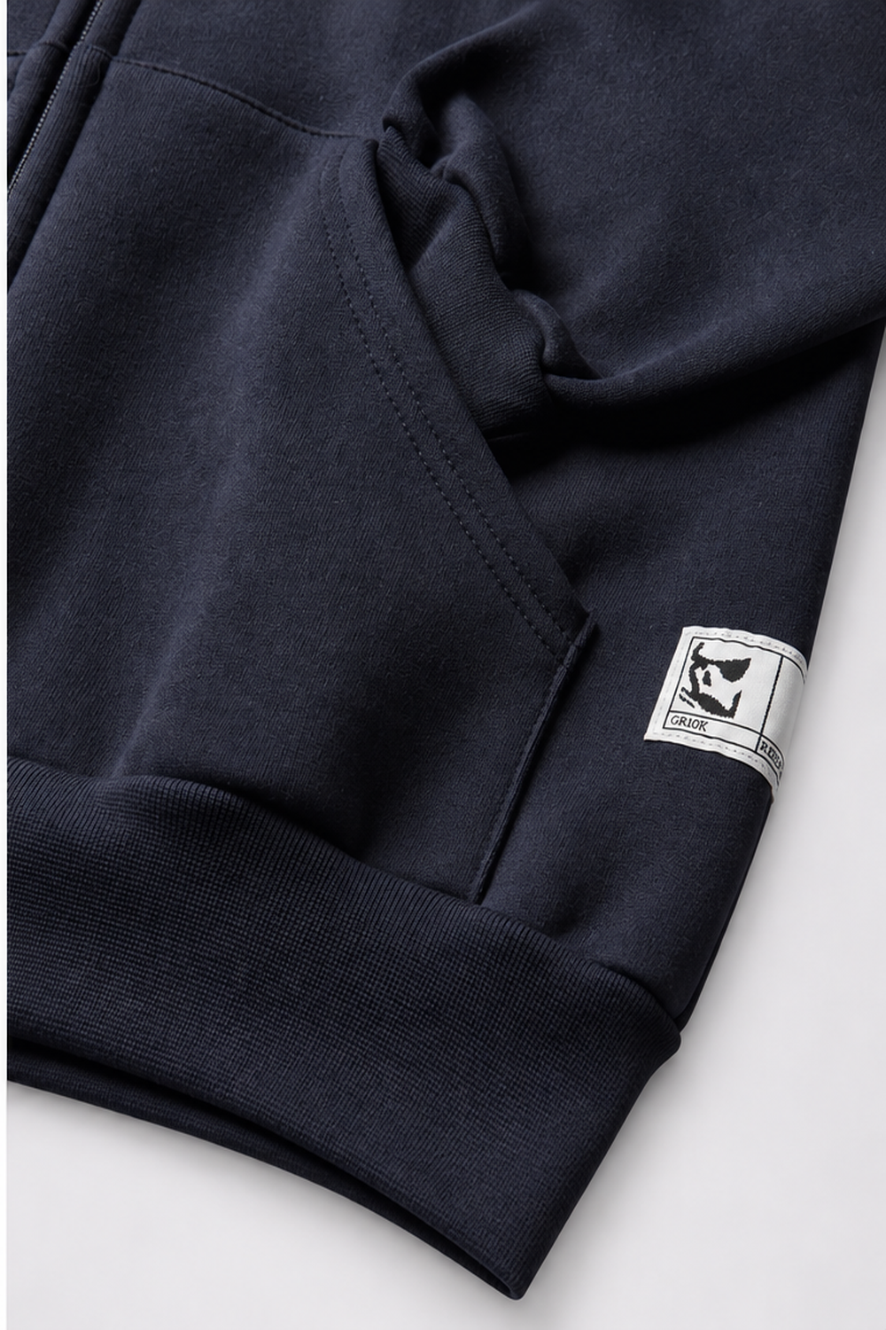 GR10K REPLICATED 35000 ZIP HOODIE - NAVY