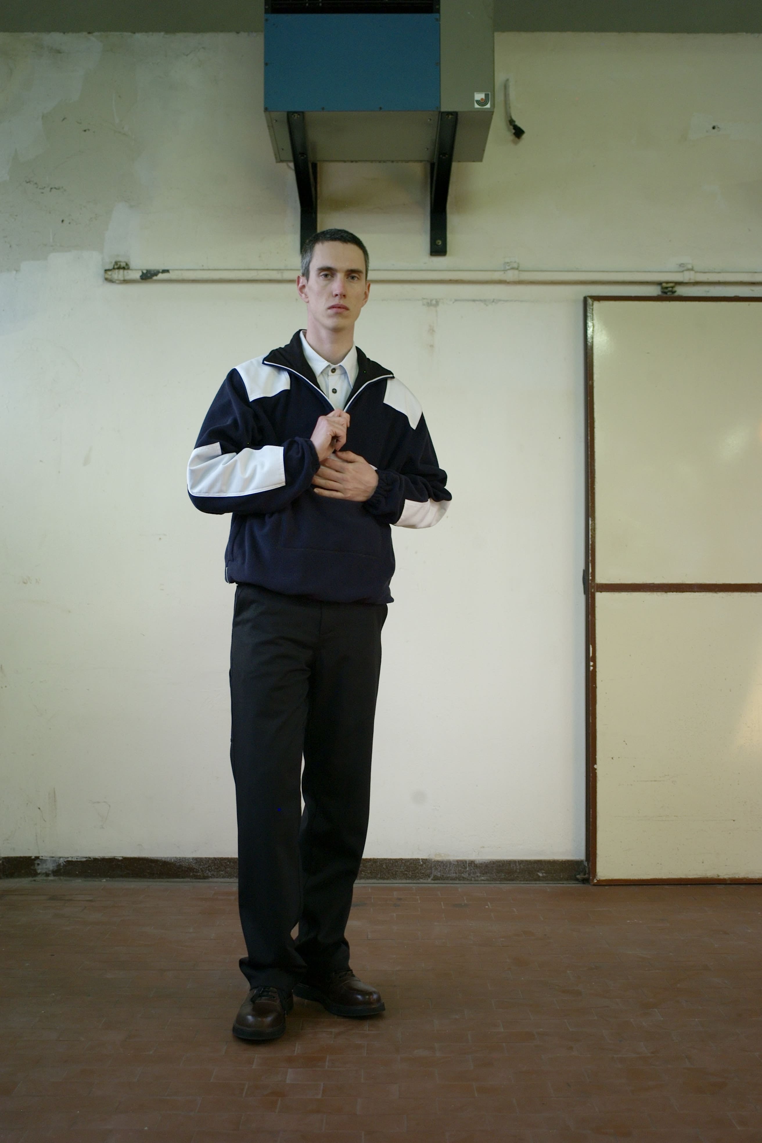 GR10K REPLICATED 55000 HALF ZIP FLEECE - NAVY