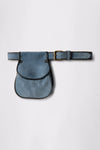 GR10K GRALLOCH LEATHER BAG BELT - CRUST LIGHT BLUE
