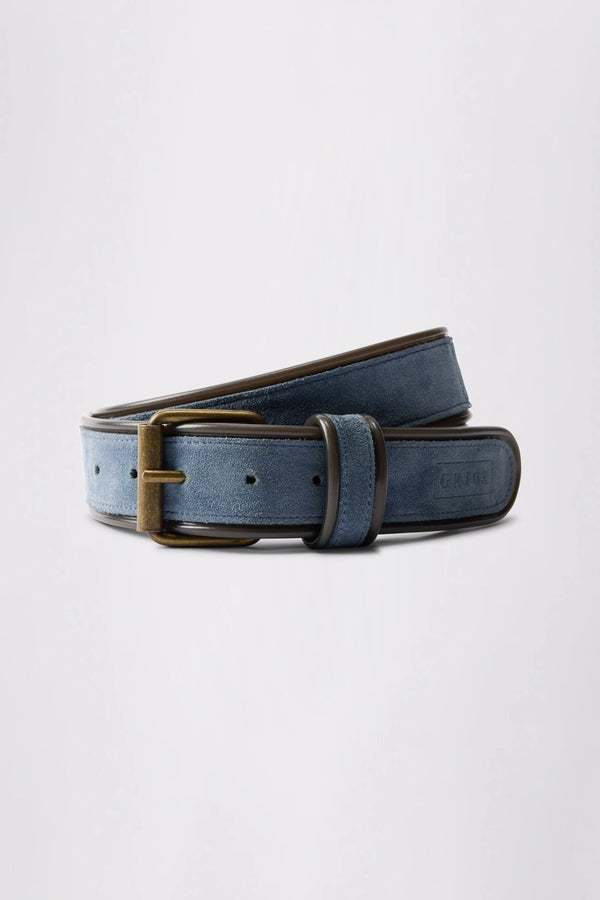 GR10K GRALLOCH LEATHER BAG BELT - CRUST LIGHT BLUE