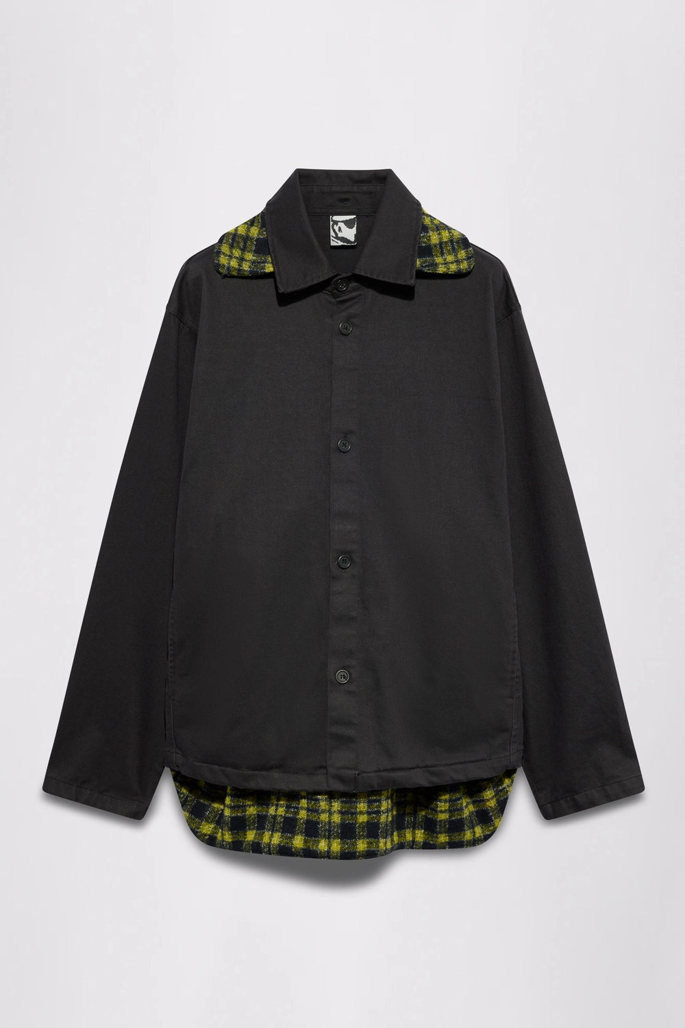 GR10K FR KLOPMAN MARS PLAID WELDING OVERSHIRT - BLACK