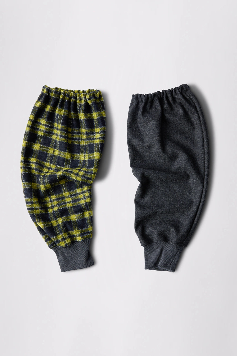 GR10K SOMMA WOOL PLAID HOODIE - ANTHRACITE GREY
