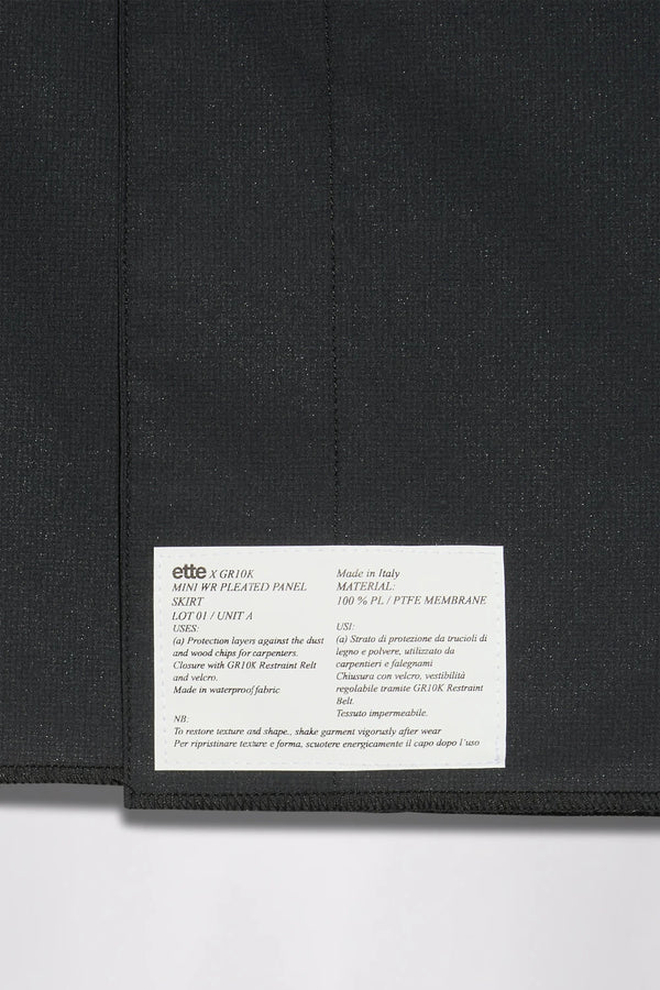 GR10K X ETTE 3L PLEATED MINI SKIRT - BLACK