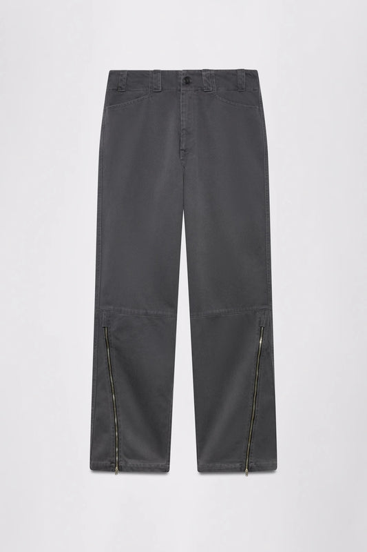 GR10K X ETTE STONE WASHED WORKER FIELD TROUSERS - CHARCOAL