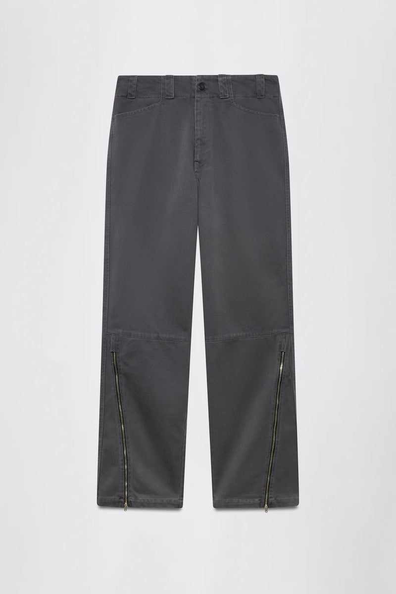 GR10K X ETTE STONE WASHED WORKER FIELD TROUSERS - CHARCOAL