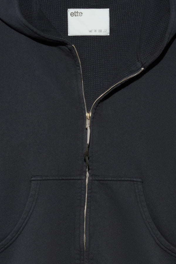 GR10K X ETTE WAFFLE SURPLUS HEAVYWEIGHT WORKER HOODIE - NAVY