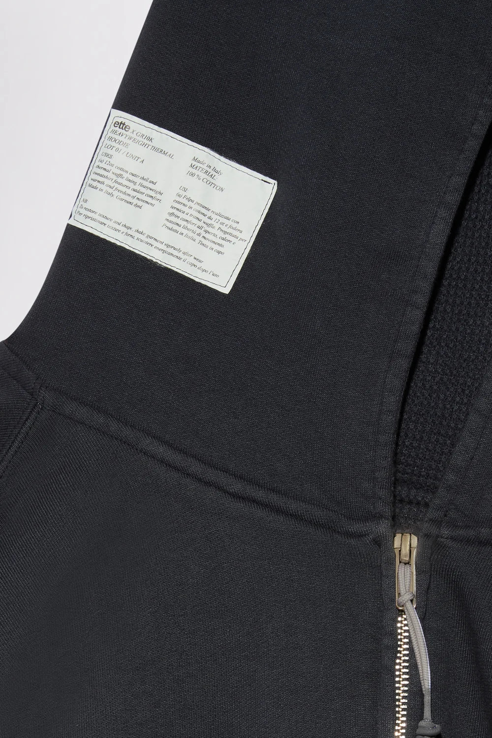 GR10K X ETTE WAFFLE SURPLUS HEAVYWEIGHT WORKER HOODIE - NAVY