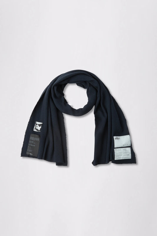 GR10K X ETTE WAFFLE SURPLUS SKINNY SCARF - BLACK