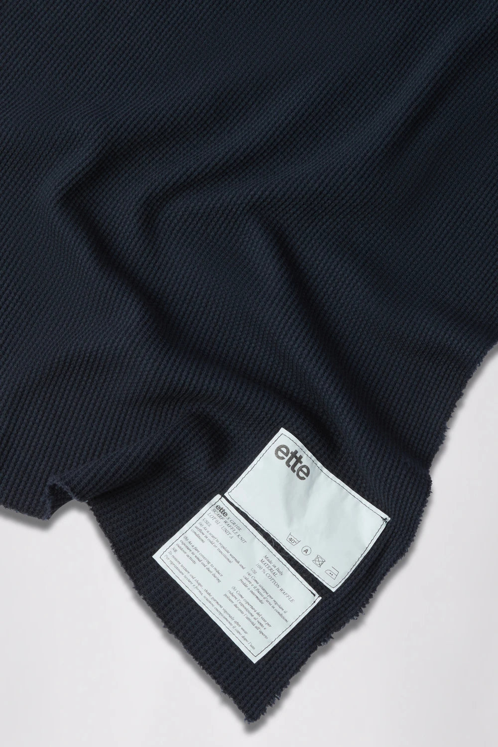 GR10K X ETTE WAFFLE SURPLUS SKINNY SCARF - BLACK