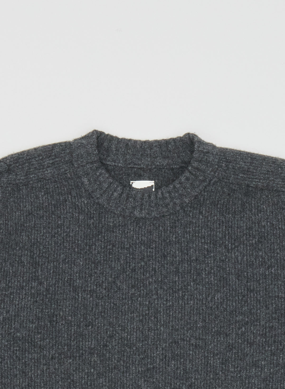 FELTED WOOL CREWNECK - ASPHALT GRAY