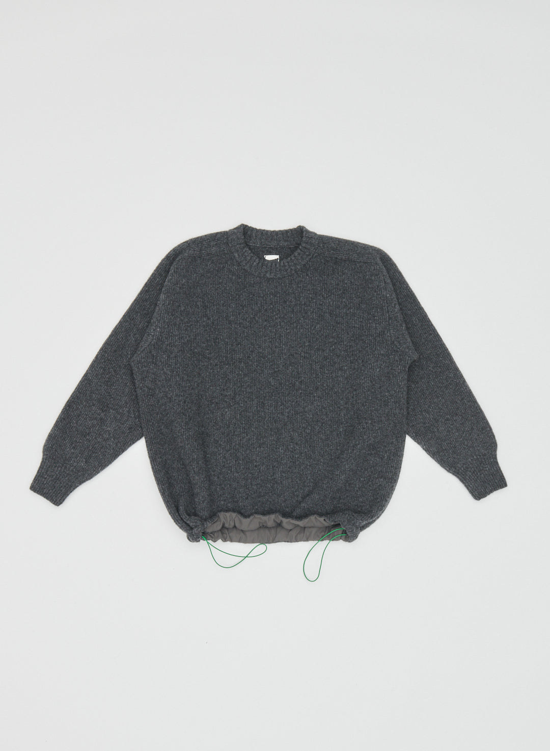 FELTED WOOL CREWNECK - ASPHALT GRAY