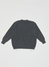 FELTED WOOL CREWNECK - ASPHALT GRAY