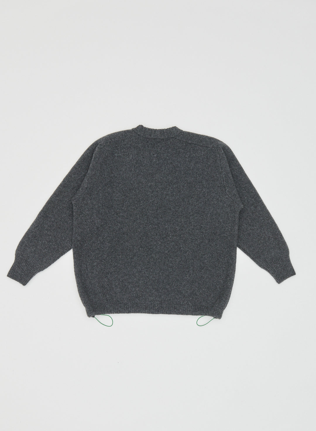 FELTED WOOL CREWNECK - ASPHALT GRAY