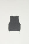 FELTED WOOL VEST - ASPHALT GRAY