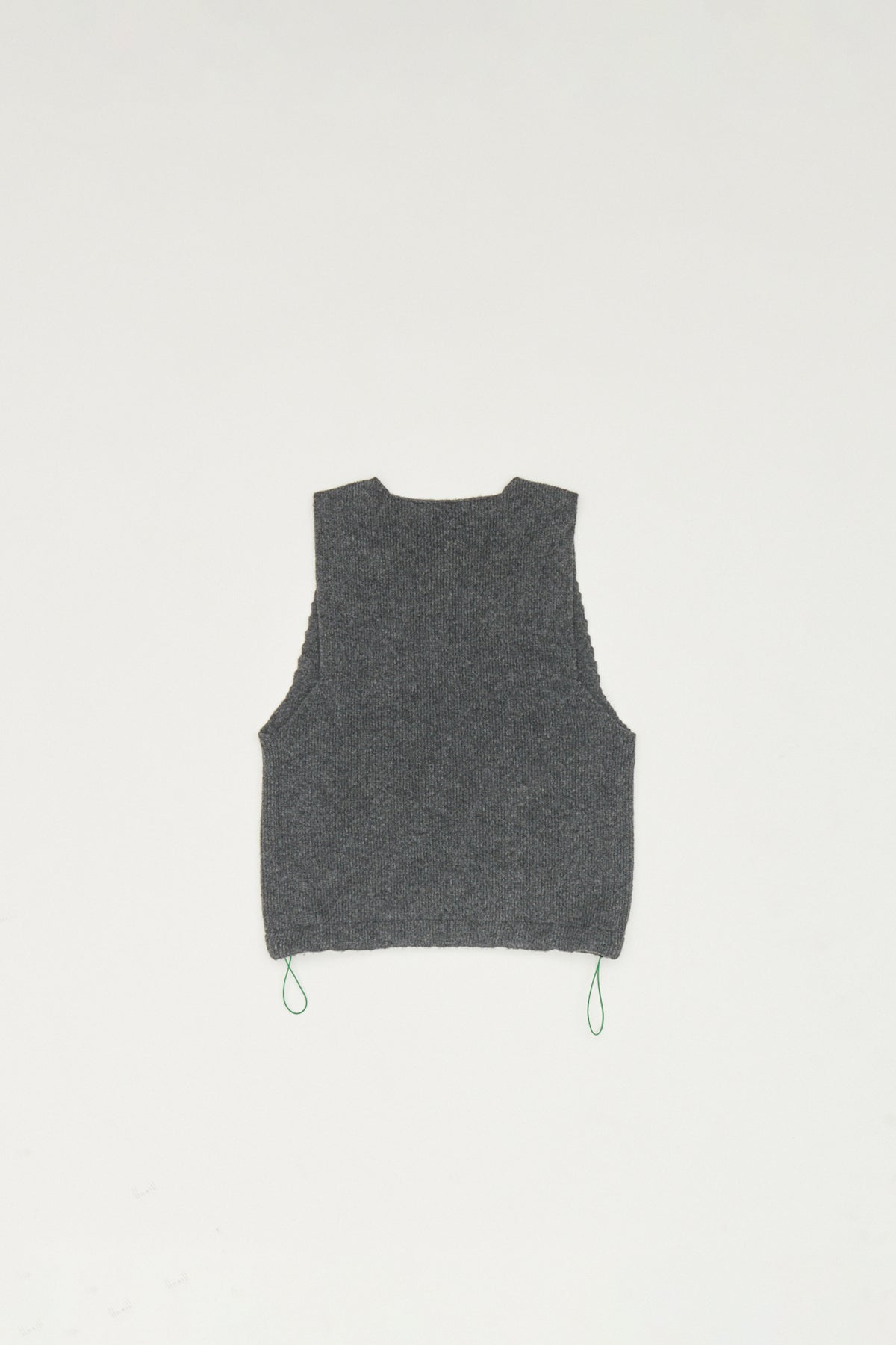 FELTED WOOL VEST - ASPHALT GRAY