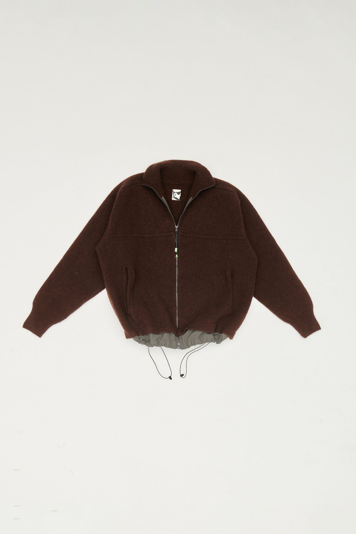 FELTED KNIT JACKET - RUSTY BROWN