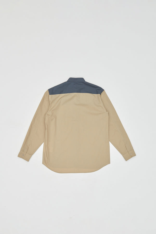 COLOR BLOCK SHOULDER - DARK SAND